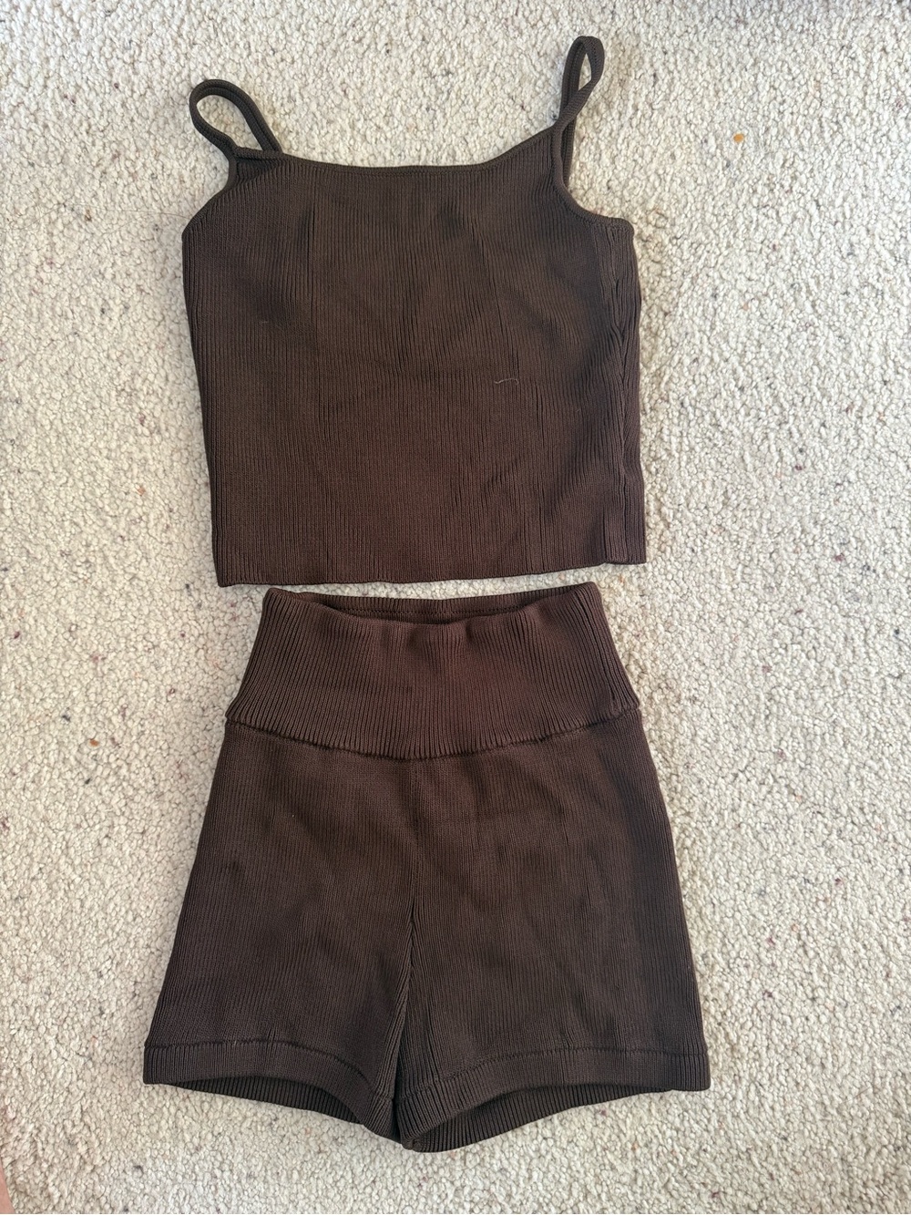 Elce Swim brown knit set -size M top size S bottom